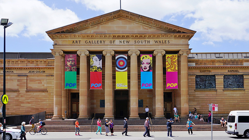Stunning daytime view of the Art Gallery of NSW facade